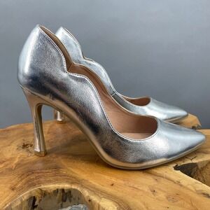 Chinese Laundry Silver Pointed Toe Stiletto Heels Women‎ US 10 EU 41 Glam Hoco